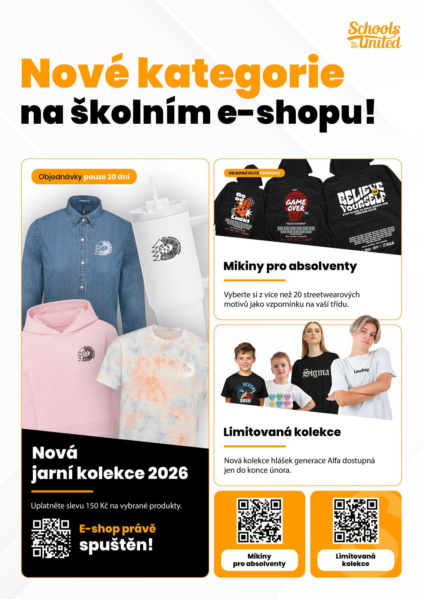 Školní merch – e-shop spuštěn na 21 dní